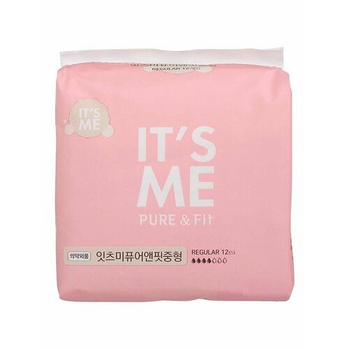 Прокладки женские гигиенические с крылышками, 3 капли, Pure & Fit pads regular, It's Me