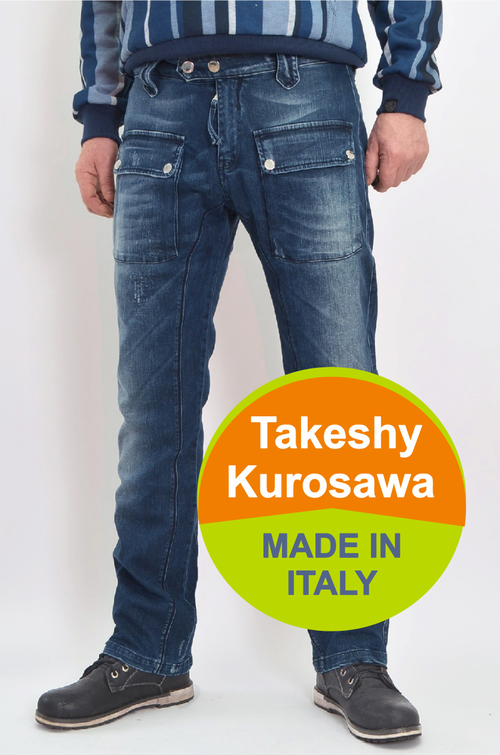 Джинсы Takeshy Kurosawa Made In Italy, размер 31/32, синий