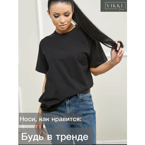 фото Футболка vikki., размер 46-48, черный