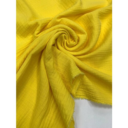 Муслин крэш желтый ш. 135 см. 100% хлопок МТ11902-10