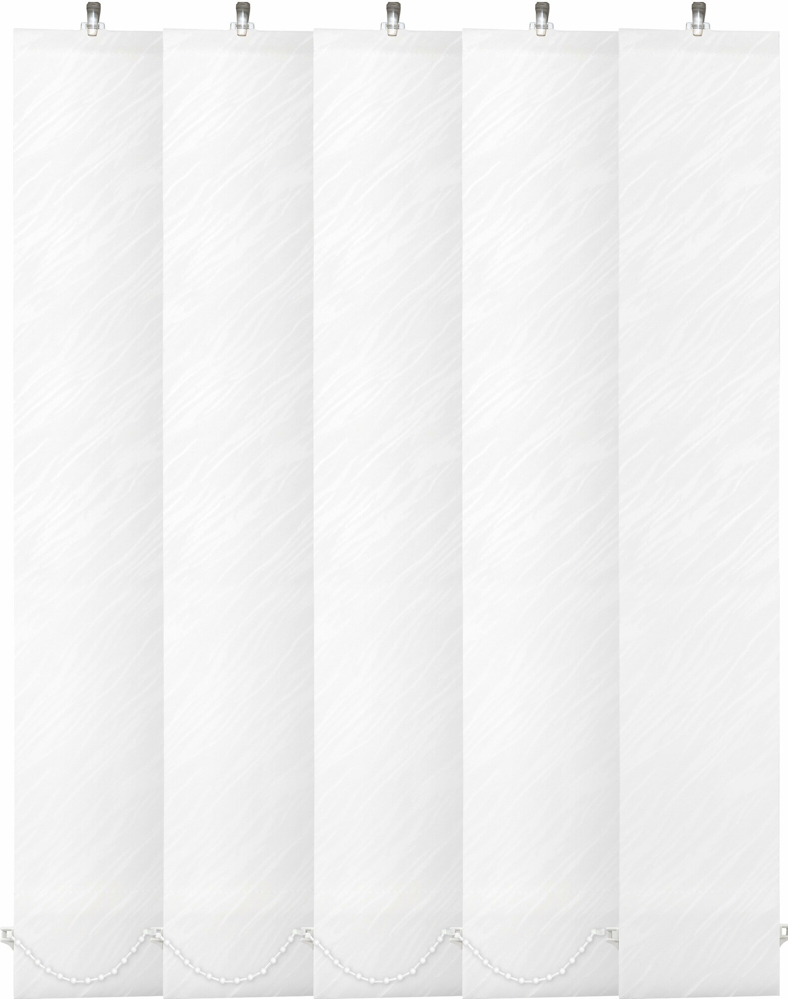 Ламели для вертикальных жалюзи 5шт Венеция белая Длина 180 см