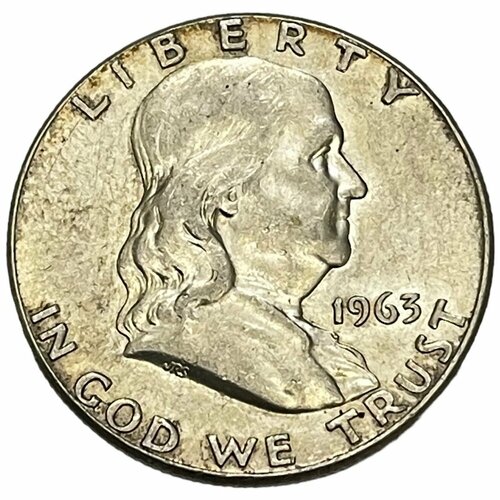 США 50 центов (1/2 доллара) 1963 г. (Полдоллара Франклина) сша 50 центов 1 2 доллара 1952 г полдоллара франклина