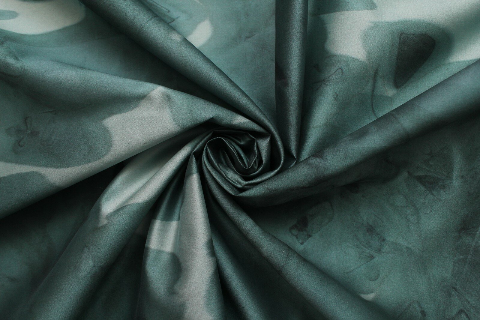 фото Ткань Шелк-тафта Cucirelli батик синий маренго, ш140см, 0,5 м