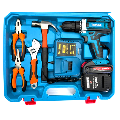 Дрель-шуруповерт аккумуляторная 28V 2 АКБ набор бит инструменты 599900₽