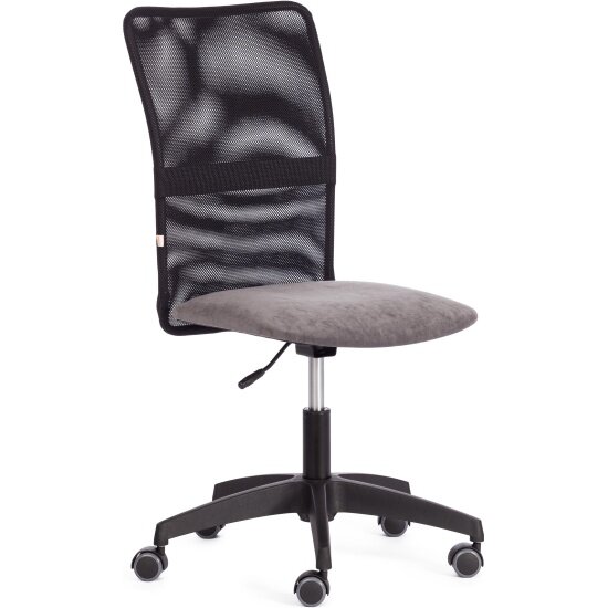 Кресло офисное Tetchair START, флок/ткань, серый/черный, 29/W-11
