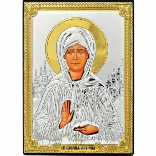 Святая Матрона Московская. Икона в серебряном окладе