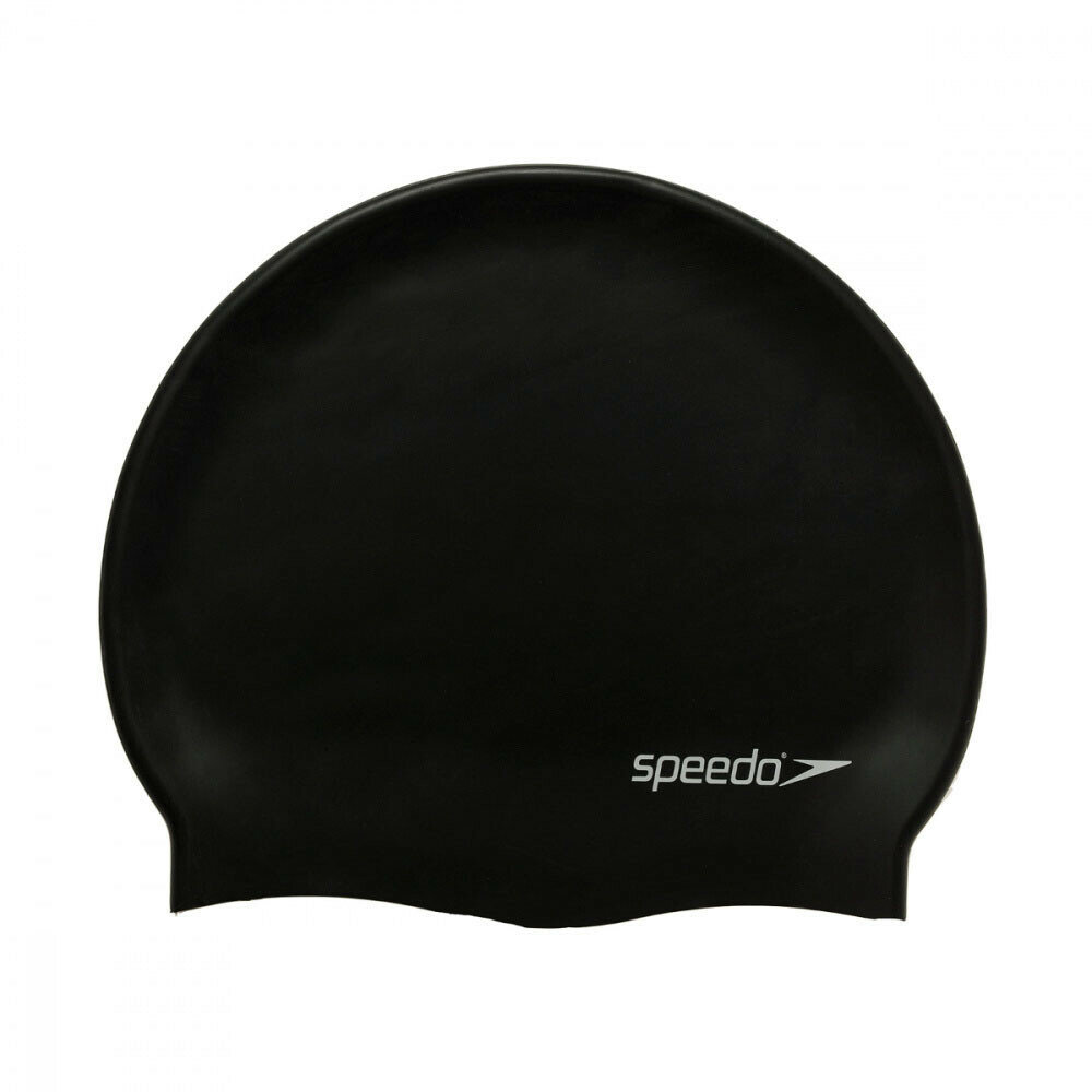 Шапочка для плав. SPEEDO Flat Silicone Cap, 8-709910001-0001, черный, силикон