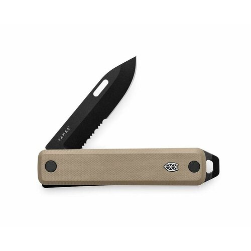 нож the james brand the ellis canary stainless aluminum serrated Нож The James Brand the Ellis Slim, Tan/Black, G10, serrated