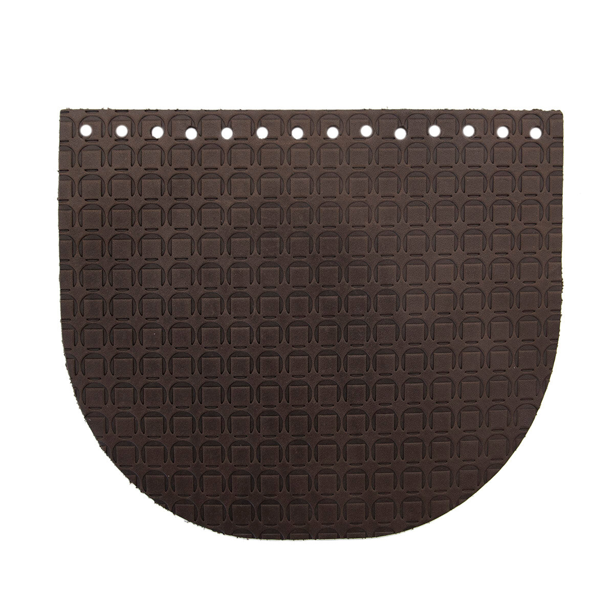 Крышечка для сумки Подкова, 20,4см*17,2см, дизайн №2010, 100% кожа (темно-коричневый)