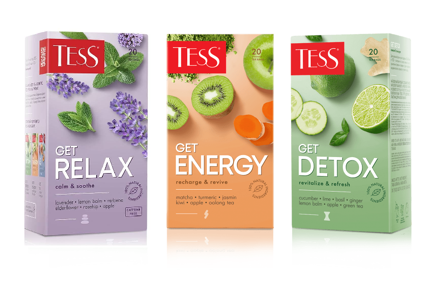 Чай Tess GET микс (Relax Energy Detox) в пакетиках 3 шт