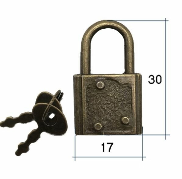 Замок навесной бронза. 30*17 мм 2шт