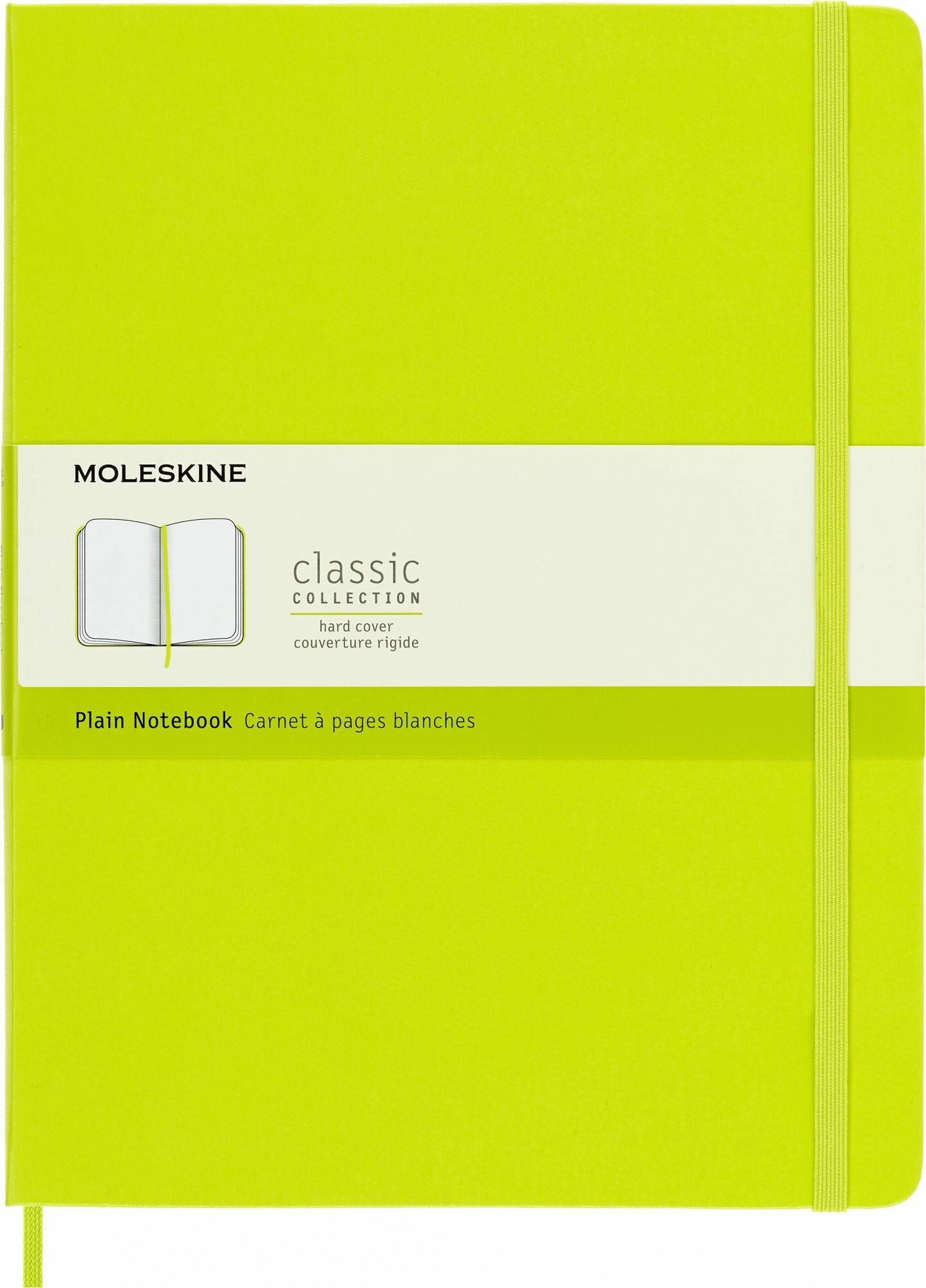 Блокнот без линовки Moleskine CLASSIC (QP092C2) 19x25 см, 192 стр, твердая обложка, лайм