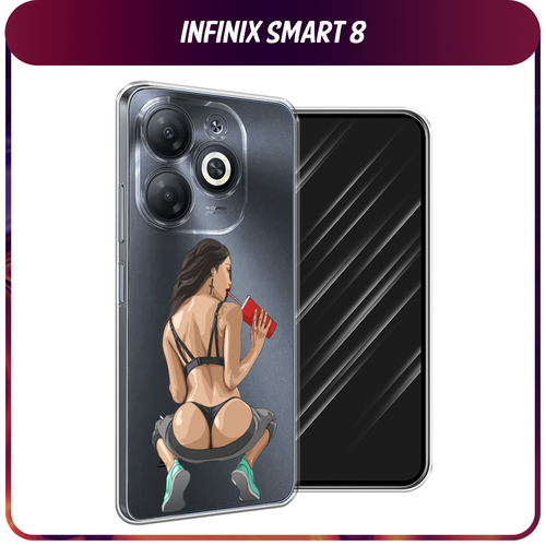 Силиконовый чехол на Infinix Smart 8/Smart 8 HD/Hot 40i / Инфиникс Смарт 8/Смарт 8 HD/Хот 40i Сочные булочки, прозрачный силиконовый чехол на infinix smart 8 smart 8 hd hot 40i инфиникс смарт 8 смарт 8 hd хот 40i американская готика