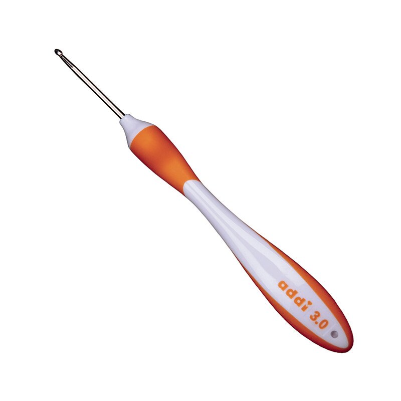 Крючок вязальный с эргономичной пластиковой ручкой addiSwing Maxi № 3 17 см