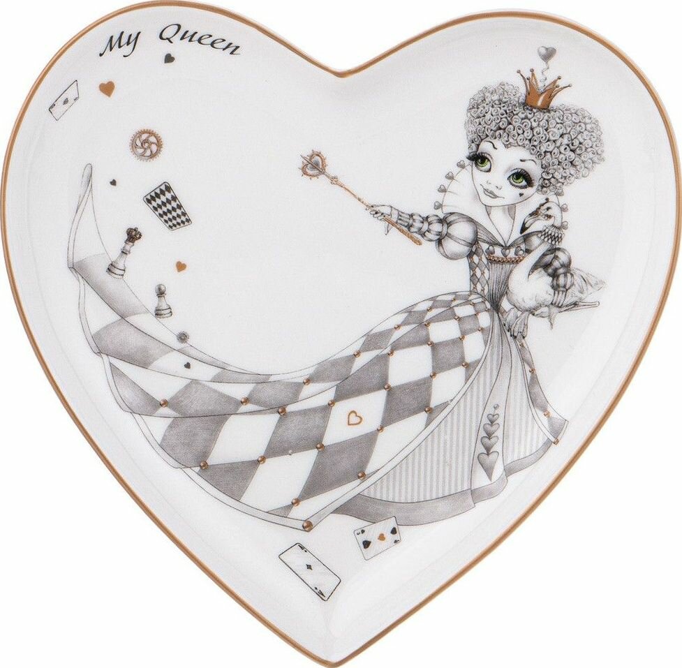 Тарелка сердце Wonderland Королева Размер: 15*2 см