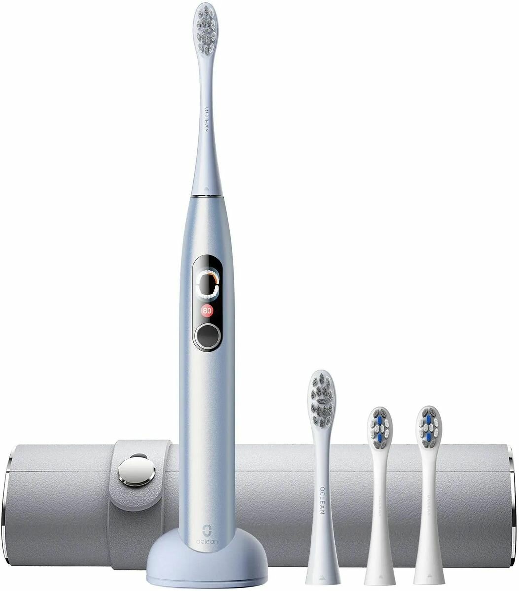 Электрическая зубная щетка OCLEAN X Pro Digital Set Y2076 насадки для щётки: 4шт, цвет: серебристый [c01000385]