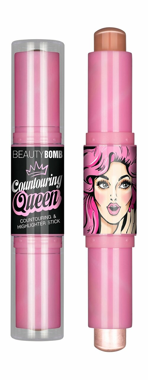 BEAUTY BOMB Стик для контуринга двухсторонний Countouring Queen, 5 г, 02 Бежевый