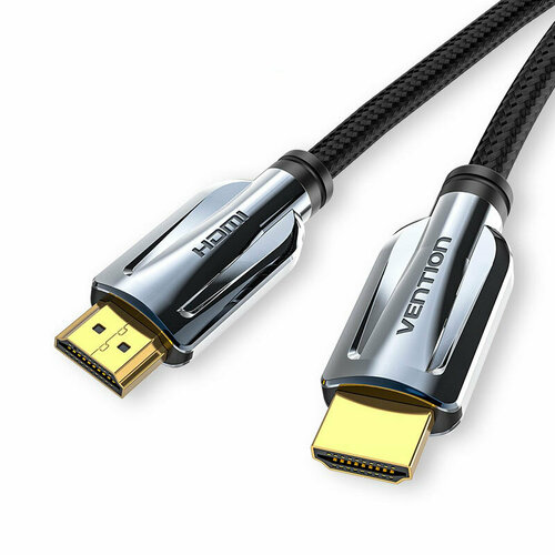 кабель vention hdmi h330 3m черный плоский HDMI кабель v2.1 Vention 8K HDR 2 метра