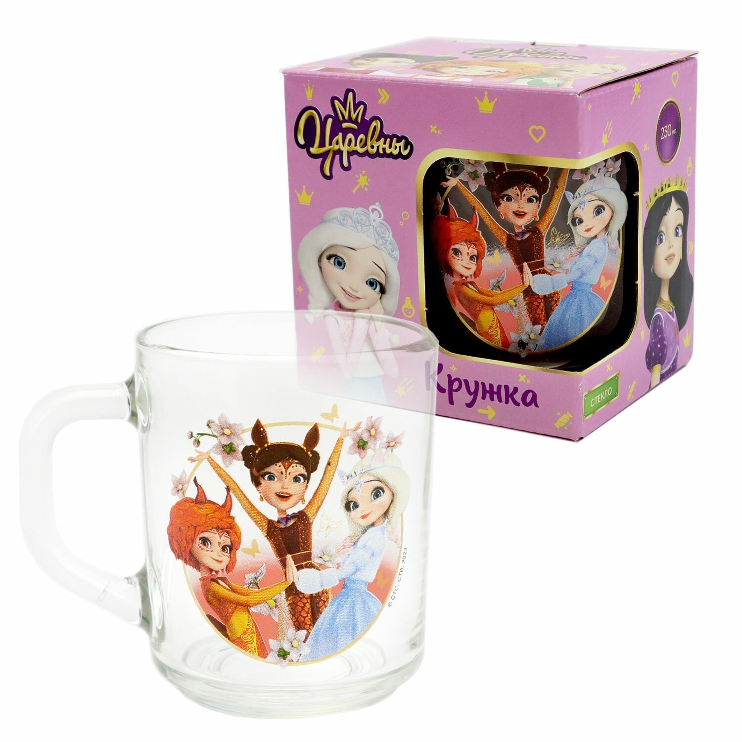 фото Кружка детская в подарочной упаковке 230 мл ND Play / Царевны, Карнавал, мал, стекло