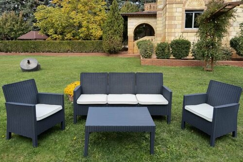 Набор мебели Nova 3-Seater Lounge для террасы PRIME цвет: антрацит
