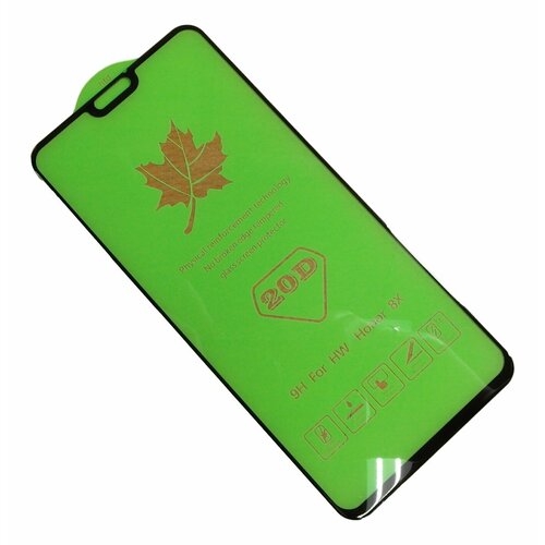 Защитное стекло с рамкой 3D олеофобное покрытие для Huawei Honor 8X Черное 304₽