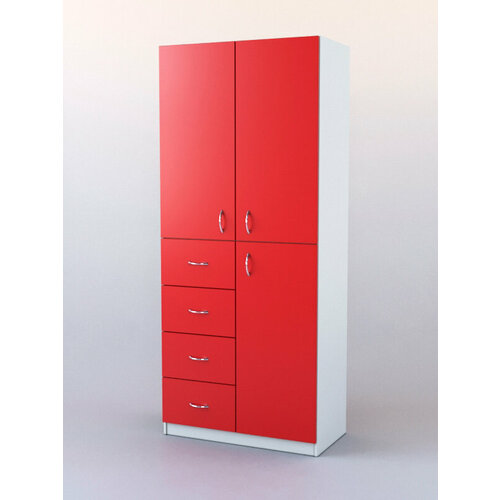 Шкаф для аптек 3 Белый Красный 90 x 45 x 210 см 35609₽