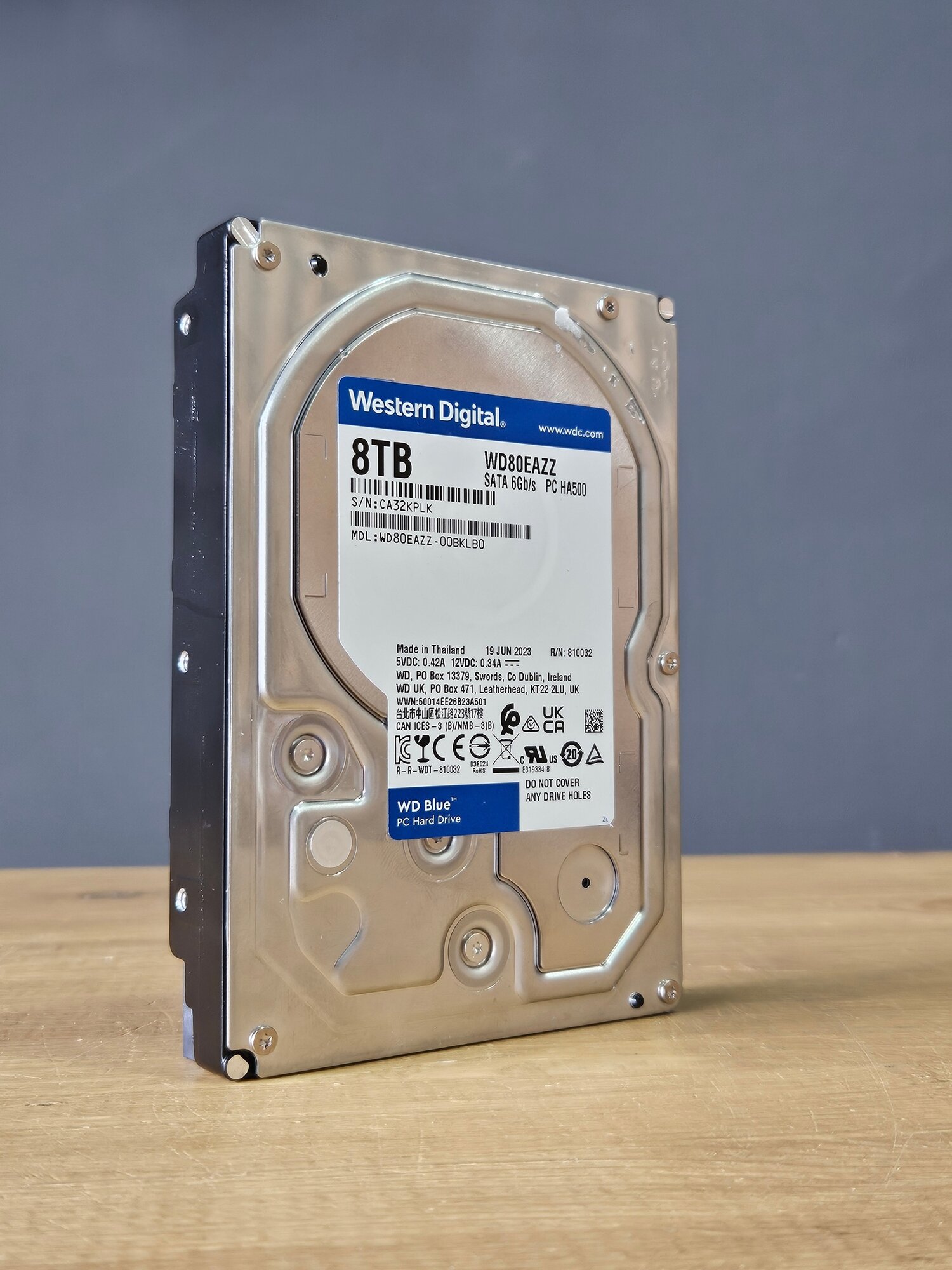 Жесткий диск 3.5" WD Blue WD80EAZZ, 8ТБ, HDD, SATA III