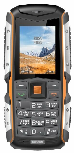 Сотовый телефон Texet TM-513R черн-оранж (2Sim)