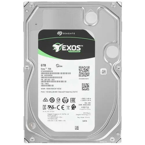 HDD диск SATA / Seagate Exos 7E8 6TB / 7200rpm, 256Mb / ST6000NM002A