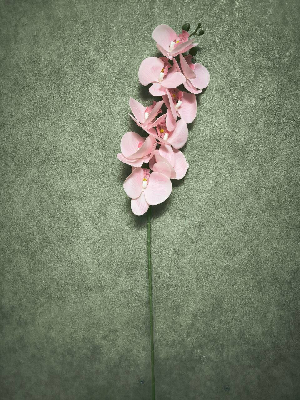 Орхидея реалистичная искусственная, 96 см, розовая. силикон