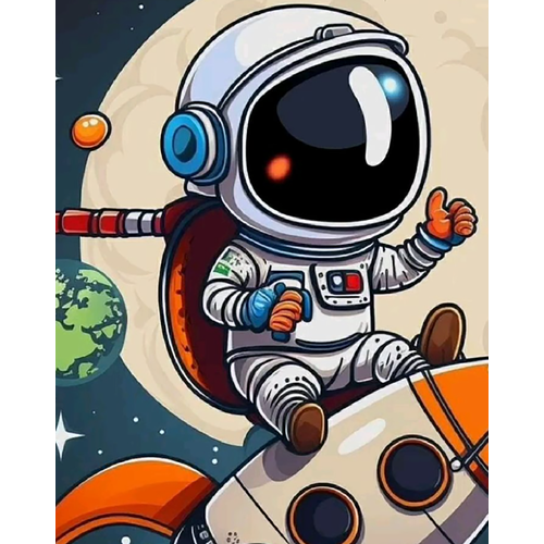 Картина по номерам Космонавт 40х50 см Hobby Home