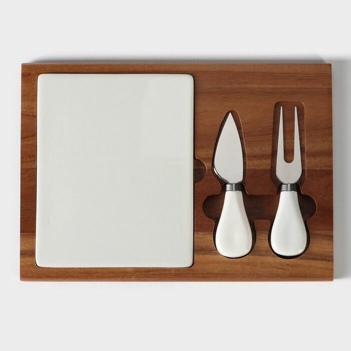 Набор для подачи сыра Хюгге , 2 ножа, акация