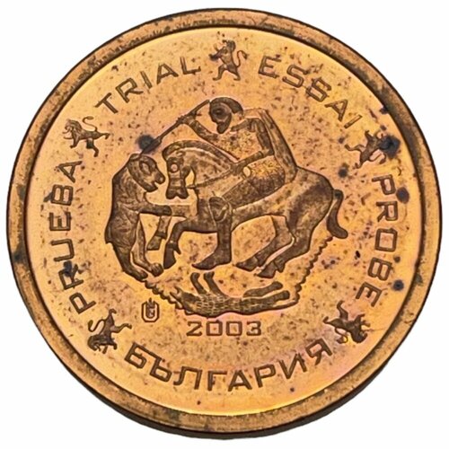 Болгария 1 евроцент 2003 г. Specimen (Проба) 2003 монета эстония 2003 год 1 крона латунь xf