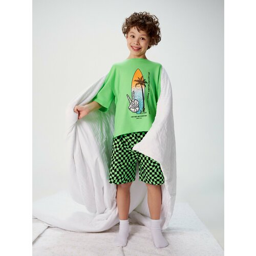 Пижама Acoola, размер 122-128, зеленый пижама acoola размер 122 128 голубой