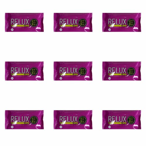 ReLUX, Салфетки влажные косметические, освежающие, киви, 15 штук, 9 упаковок
