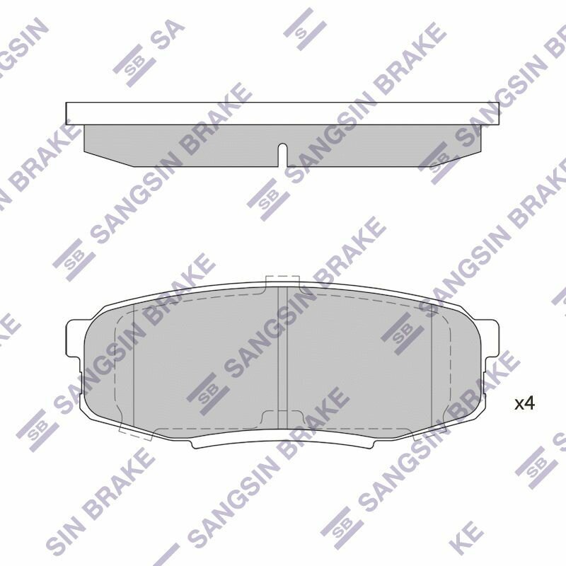Колодки тормозные задние SANGSIN BRAKE SP1382 TOYOTA Land Cruiser 200/LEXUS LX 570