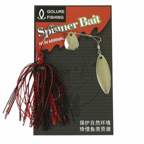 Блесна-спиннербейт Spinnerbait, 17 гр, с 2 лепестками, цвет 7# блесна tsurinoya 7 г 10 г 1 шт с латунной рыболовной блесной металлическая блесна для джига плавающая приманка спиннербейт