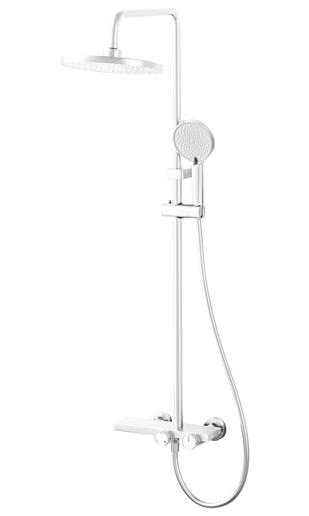 Душевая система, душевая стойка EKKO E2503-8 с тропическим душем, белый матовый