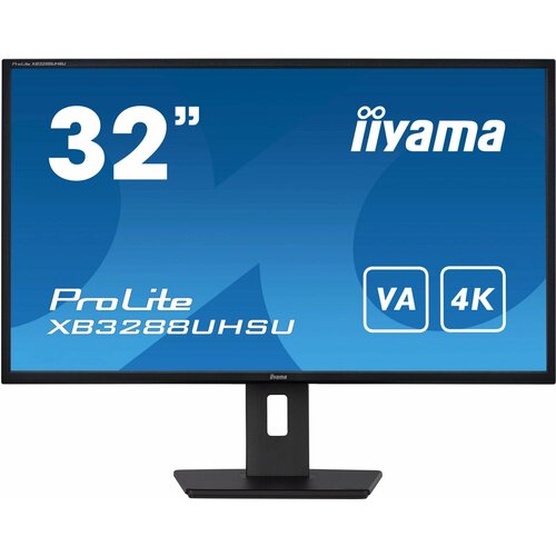 Монитор Iiyama 31.5 ProLite XB3288UHSU-B5 черный VA LED 3ms 16:9 HDMI M/M матовая HAS 3000:1 300cd 178гр/178гр 3840x2160 60Hz DP 4K USB 8.8кг монитор 31 5 iiyama prolite xb3270qs b5 xb3270qs b5