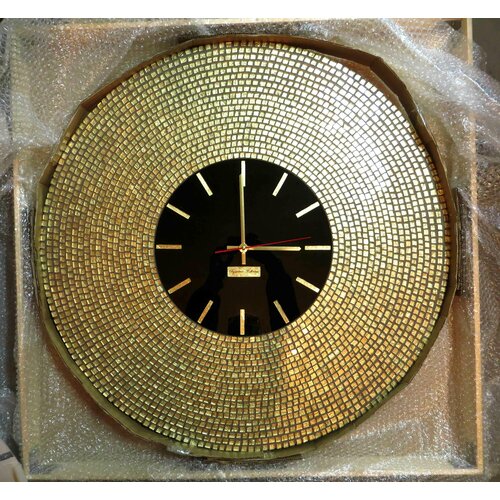 Большие настенные часы Флоренция Золотое Солнце черный циферблат 185000₽