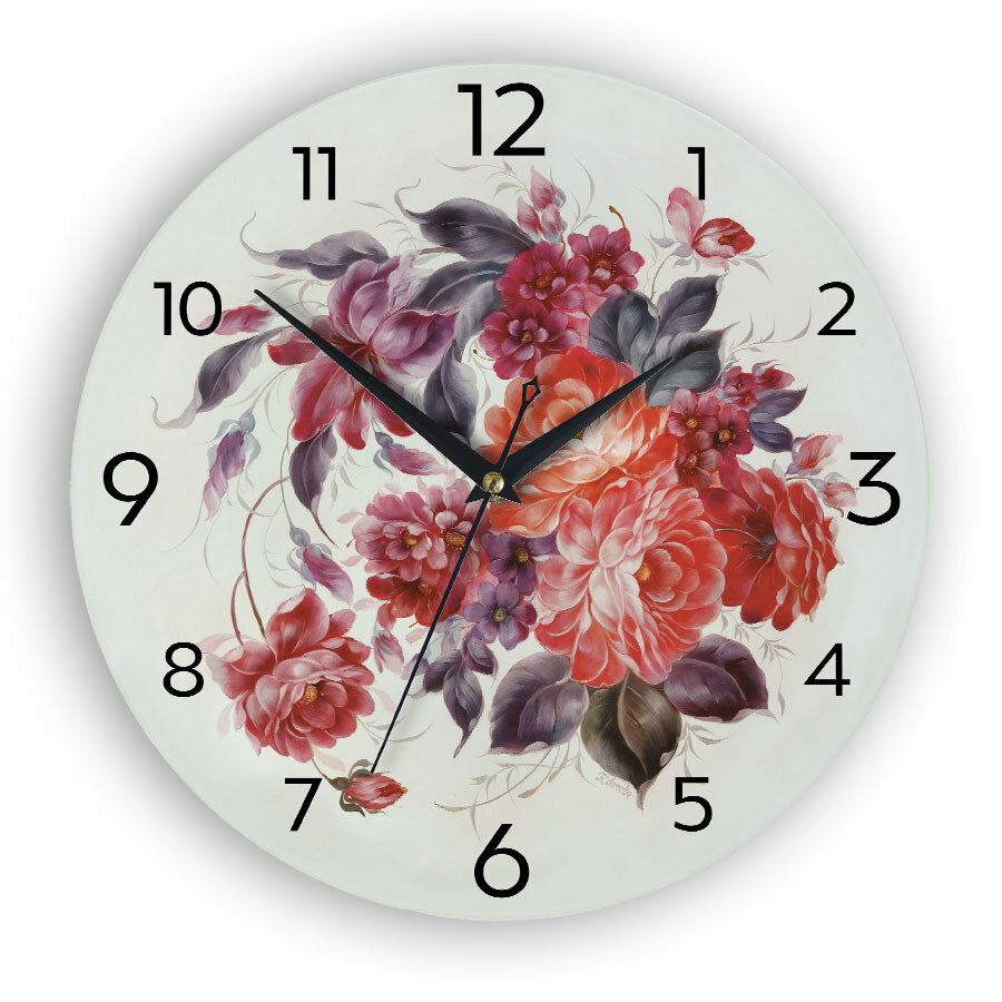 Жостовская фабрика декоративной росписи Настенные часы Жостово D-35 см BZ14022023012