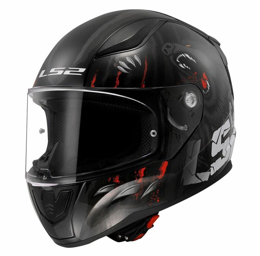 Шлем интеграл для мотоциклистов LS2 FF353 RAPID 2 CLAW Black M мотоэкипировка мотозащита