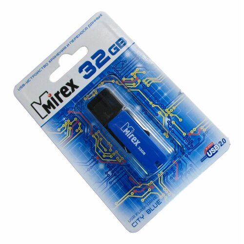 Флешка 32 ГБ USB Mirex City Blue