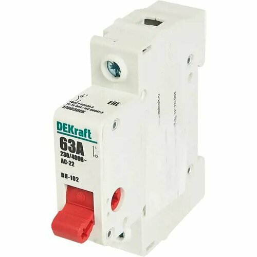Выключатель-разъединитель Dekraft ВН-102 63 А 1P 63 А 1040₽