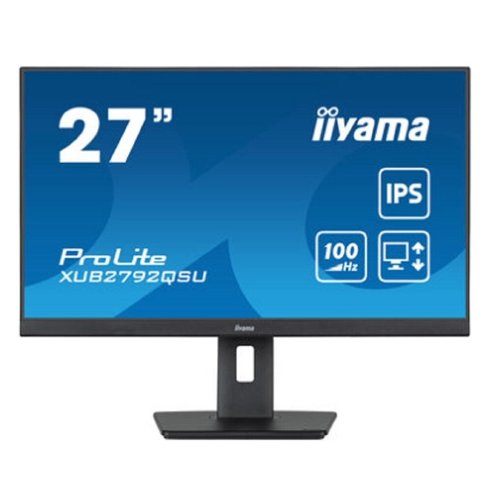 LCD IIYAMA 27″ XUB2792QSU-B6 {IPS 2560x1440 100hz 0.4ms HDMI DisplayPort USB M/M HAS Pivot}