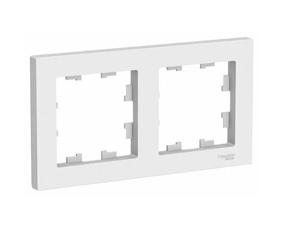 Рамка 2-м AtlasDesign универсальная, цвет белый, SchE ATN000102
