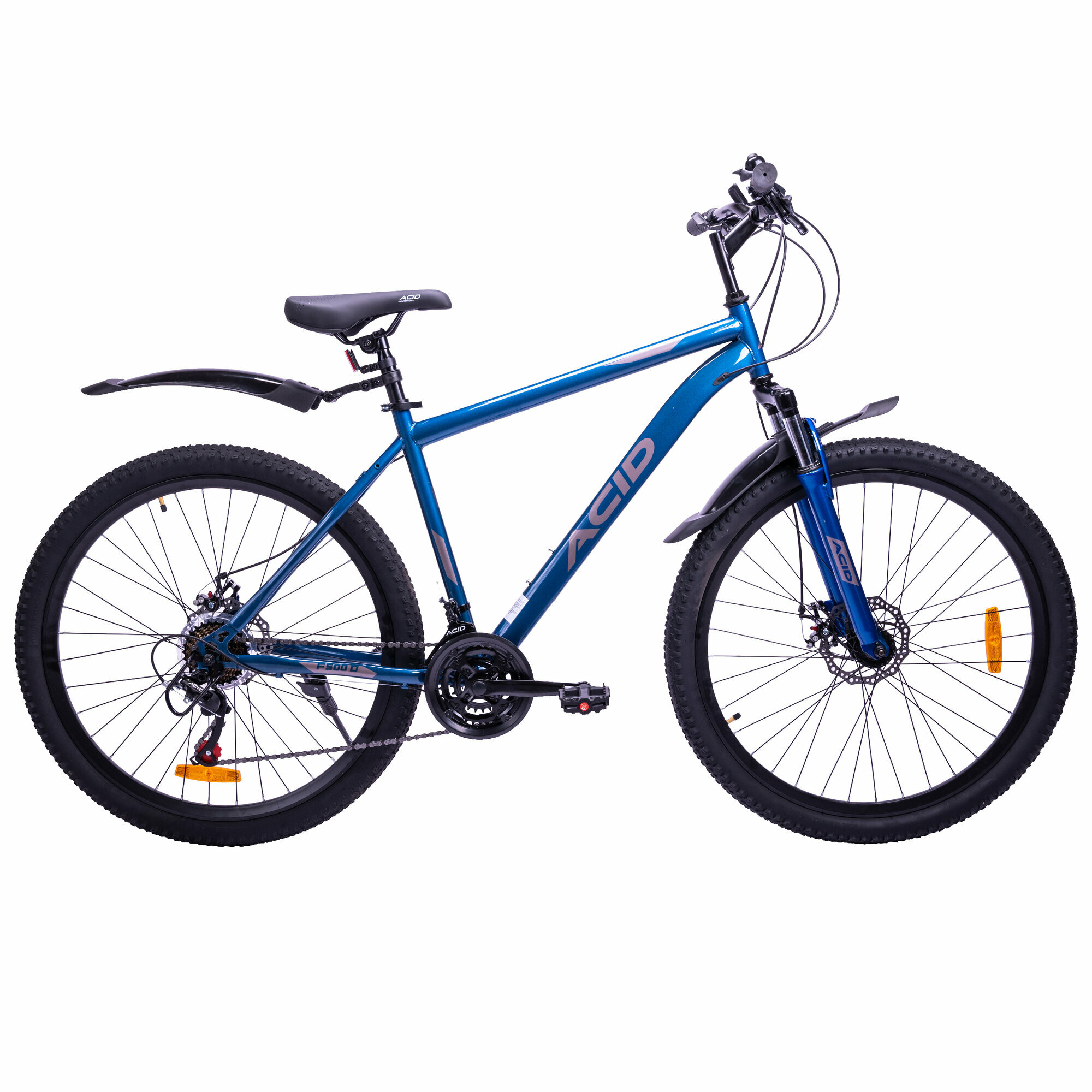 Велосипед взрослый горный 27,5" ACID F 500 D 2024 года рама 19" темно-синий серый