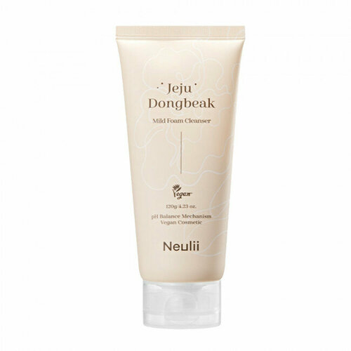 Мягкая пенка для умывания c экстрактом камелии Neulii Jeju Dongbeak Mild Foam Cleanser, 120 гр.