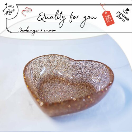 Шкатулка для украшений Quality for you Сердце вишневый 60мм 1 шт 380₽