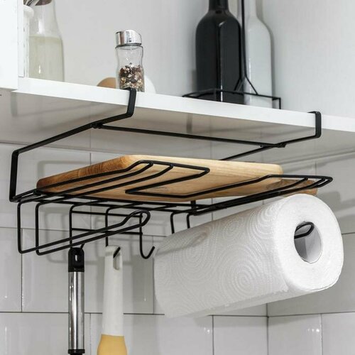 Держатель для кухонных принадлежностей подвесной 285 255 16 см цвет чёрный 4170₽